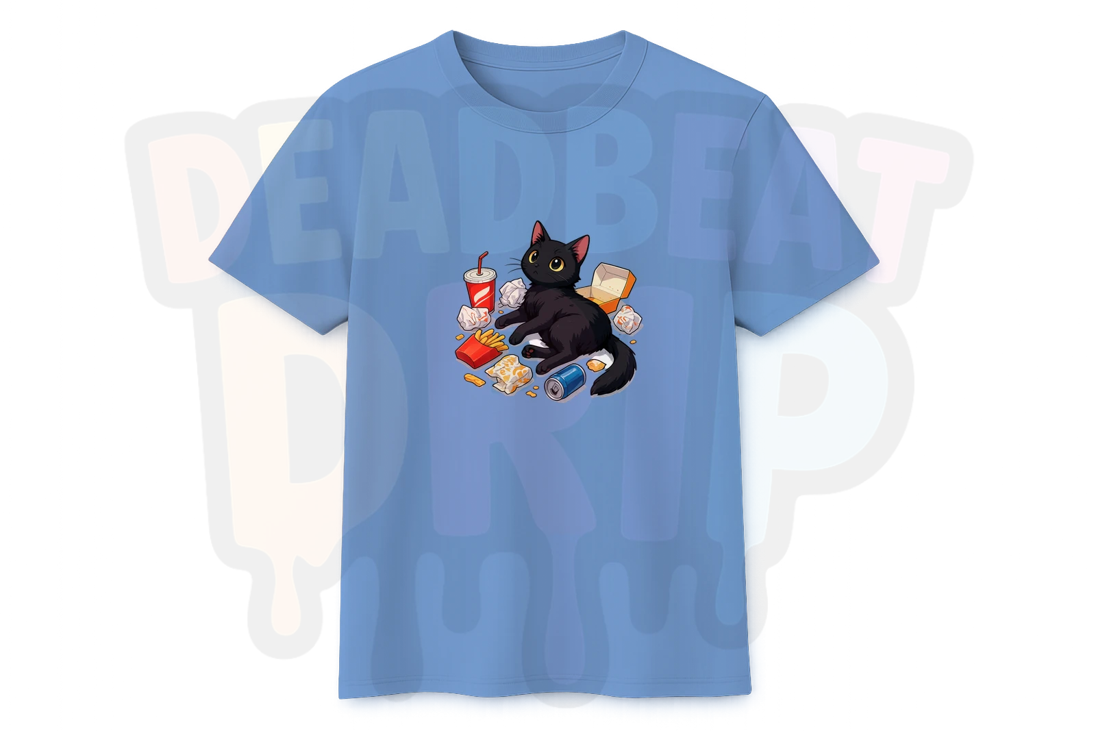 Fast food cat chaos AI poster